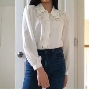 Vintage White Blouse